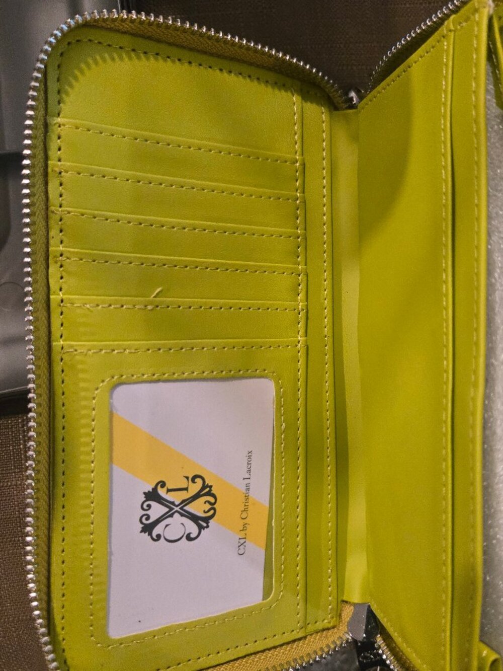 Christian Lacroix Wristlet Zip Around Moss Retail $48.00 - Picture 2 of 4